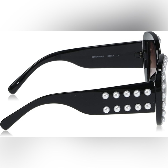 Circus NY by Sam Edelman Womens Large Square Sunglasses with Pearl Detail - Picture 2 of 12